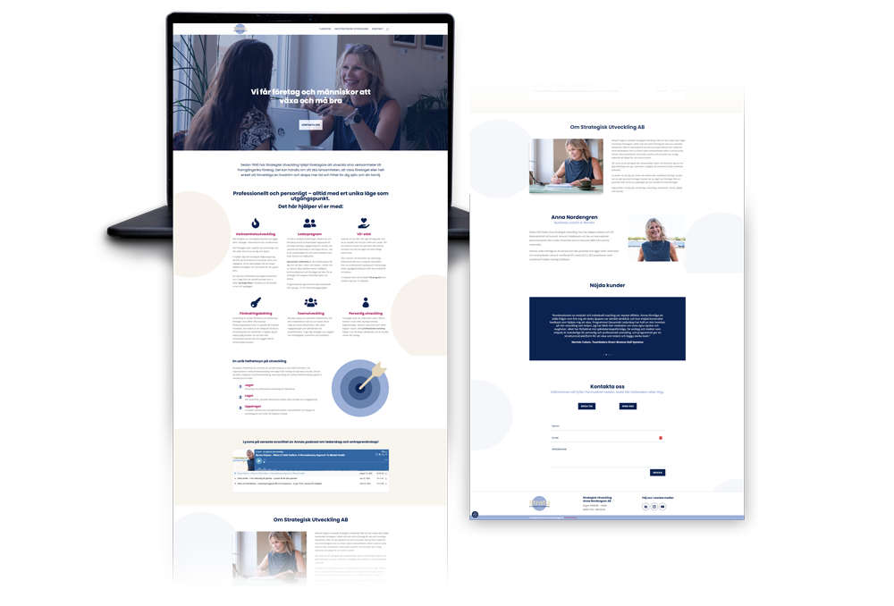 Amice Studios uppdaterade version av Stratu, Strategisk Utvecklings, hemsida